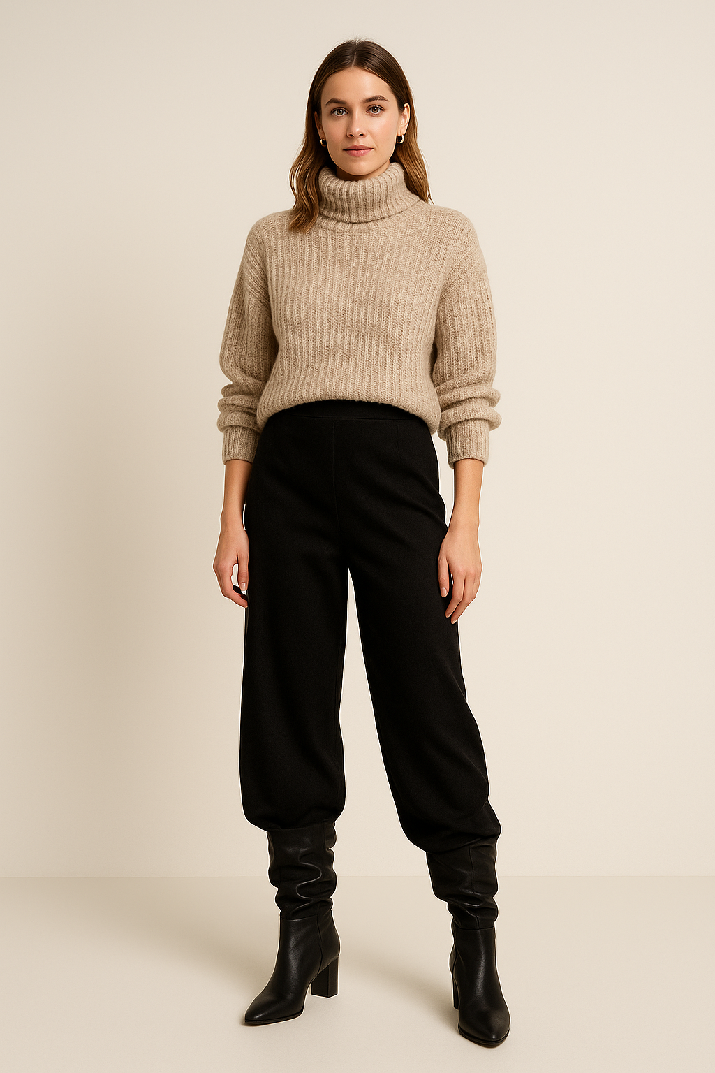 Adriana Botas de Mujer – Slouchy de Cuero con Tacón