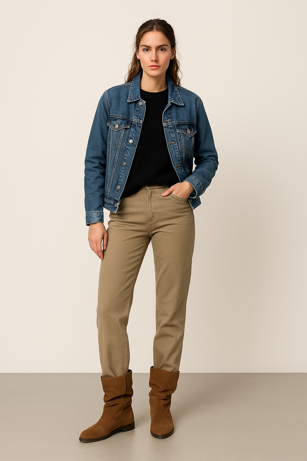 Celia Botines de Mujer – Estilo Slouchy de Ante sin Tacón